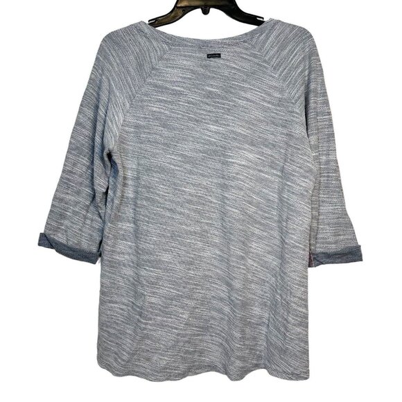 COLUMBIA SPORTSWEAR Shirt L Womens Grey Aztec Print Boho‎ Top Size Large - Picture 2 of 11